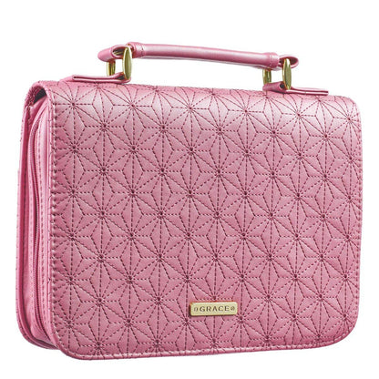 Bible Cover Fashion Pink Grace Badge