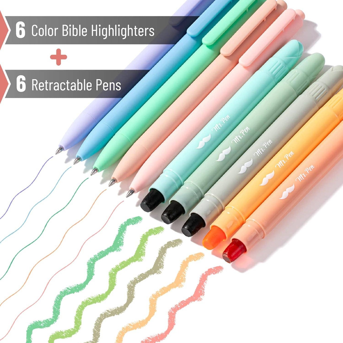 Mr. Pen- Bible Highlighters and Pens, 10 Pack, Gel