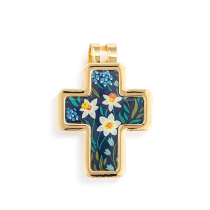 Artful Cross Blessed Visor Clip - 39x48mm