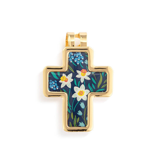 Artful Cross Blessed Visor Clip - 39x48mm