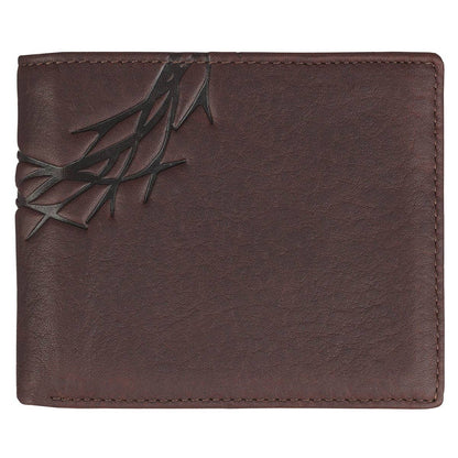 Wallet Leather Brown Crown of Thorns/Amazing Grace