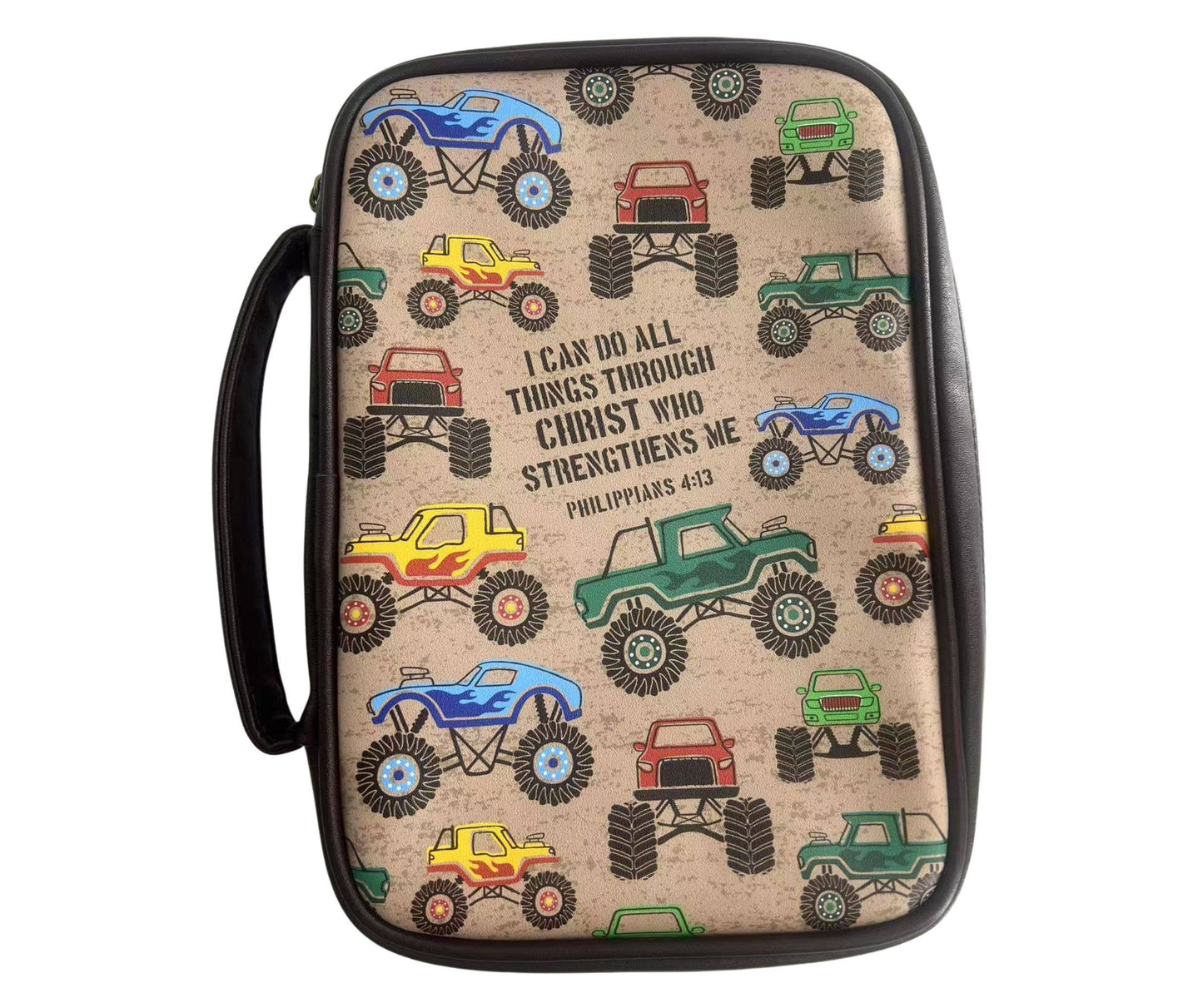 White Dove Bible Case I Can Do All Things Trucks Lg