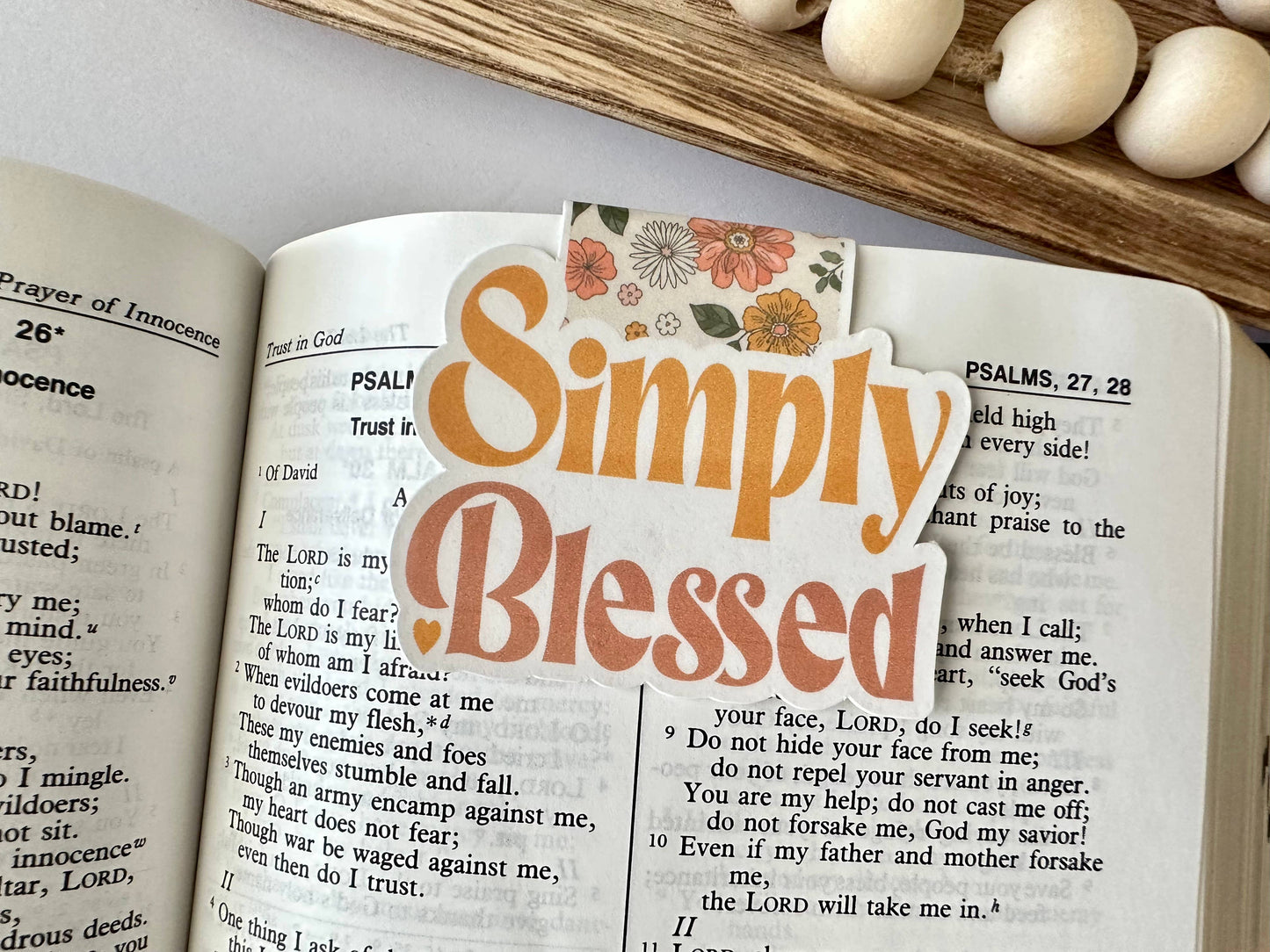 Simply Blessed - Magnetic Bookmark (~3.0 x 2.0 in)