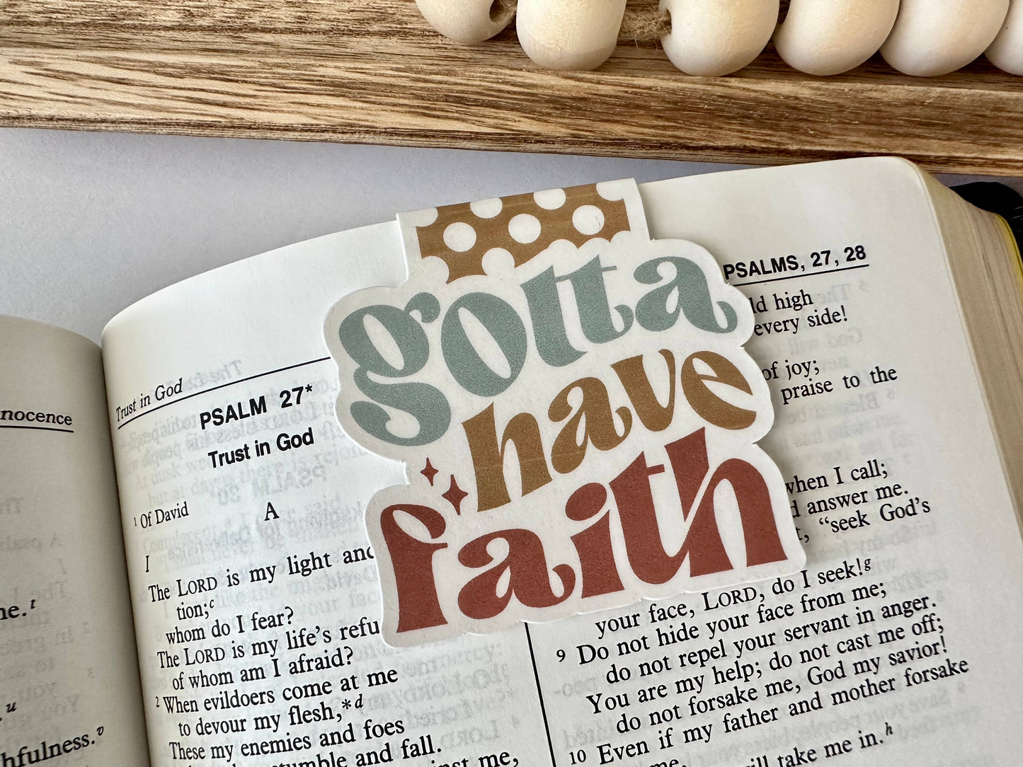 Gotta Have Faith - Magnetic Bookmark (~3.0 x 2.0 in)