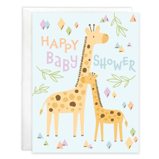 With Scripture Baby ShowGreeting Card - Baby Shower Giraffes