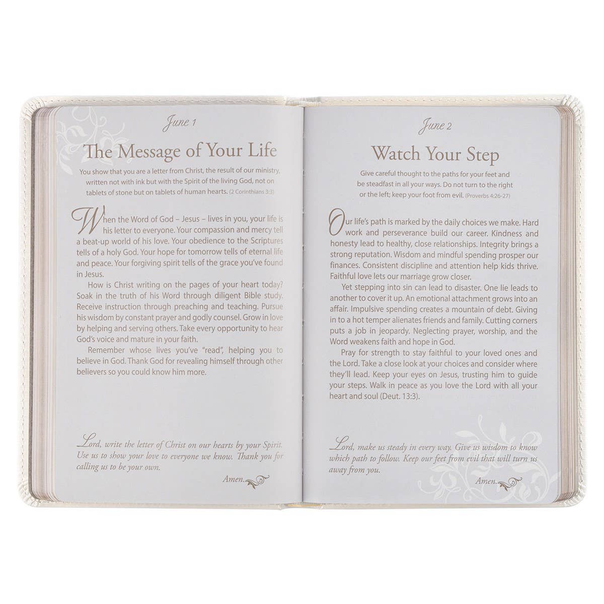 Devotional for Mr. & Mrs. White Faux Leather