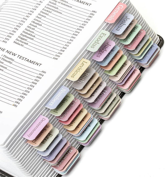 Minimal Morandi Bible Tabs - 75 Laminated Index Tabs