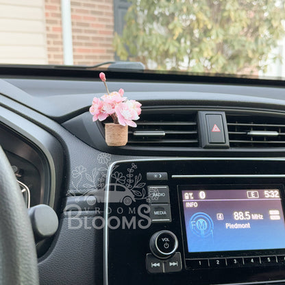Pink Cherry Blossom Vent Clip Car Air Freshener (Reusable)