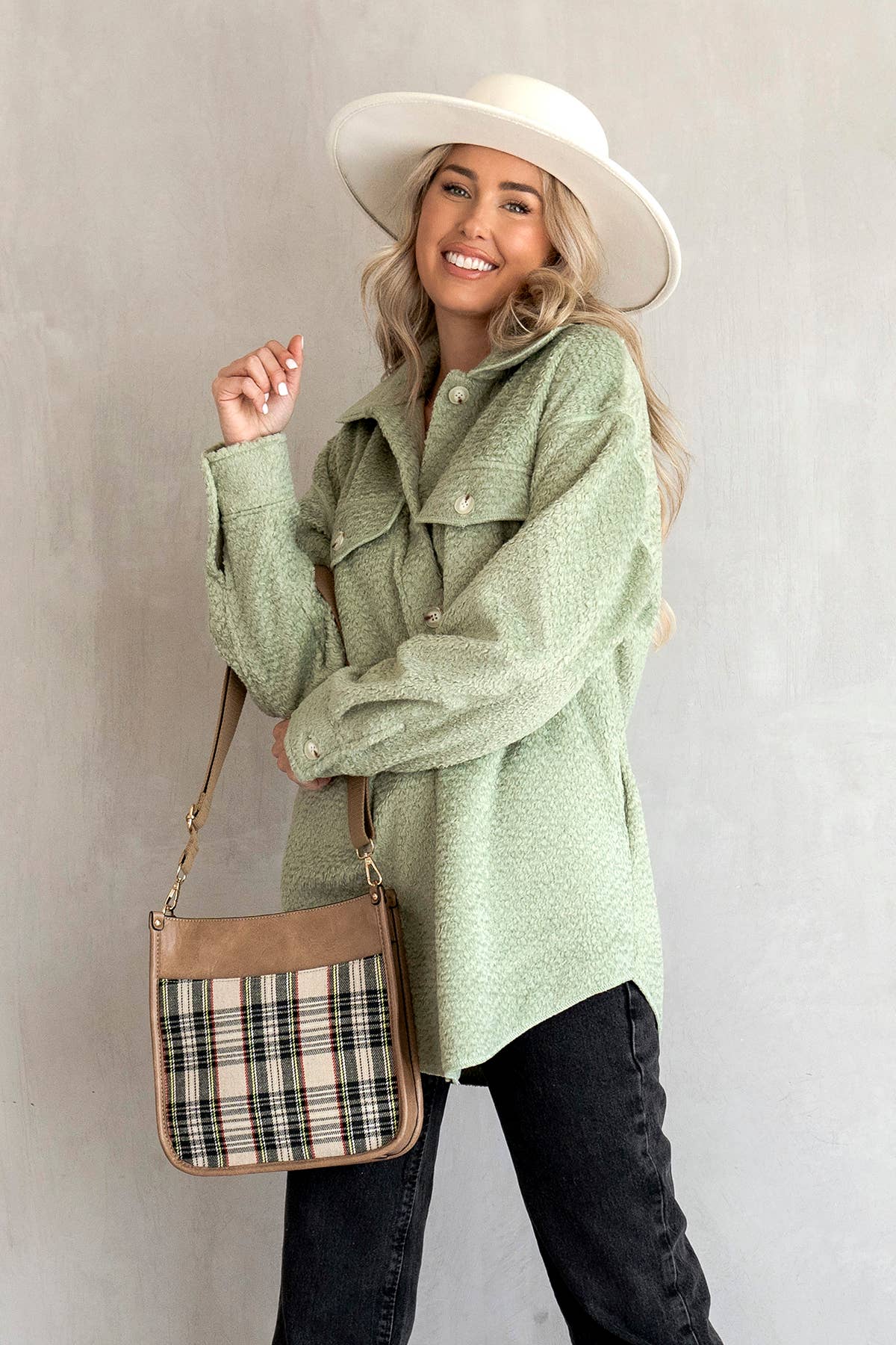 Posie Plaid Crossbody Bag – Removable Strap