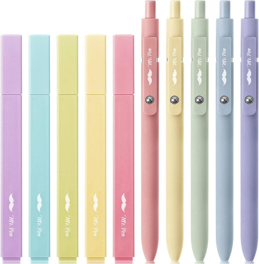 Mr. Pen Aesthetic Highlighters & Gel Pens Collection