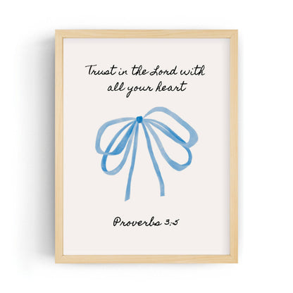 Faith Collection Wall Art Trust In The Lord With All Your He