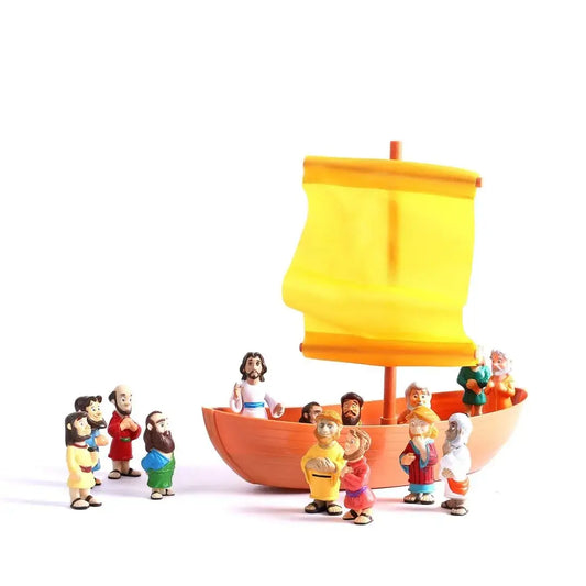 Playset - Galilean Boat With Apostles