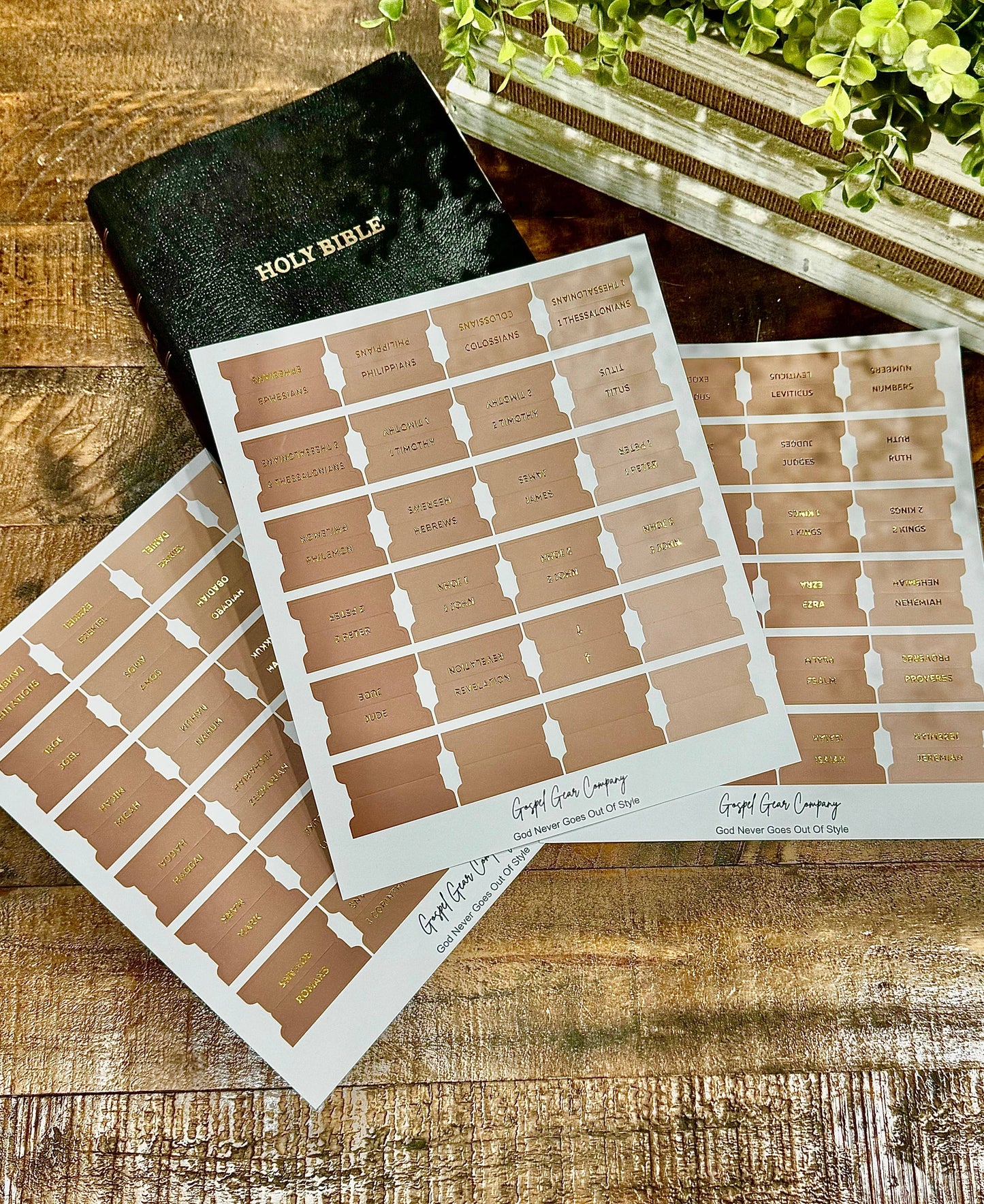 Gold Foil Sand Dune Matte Bible Tabs