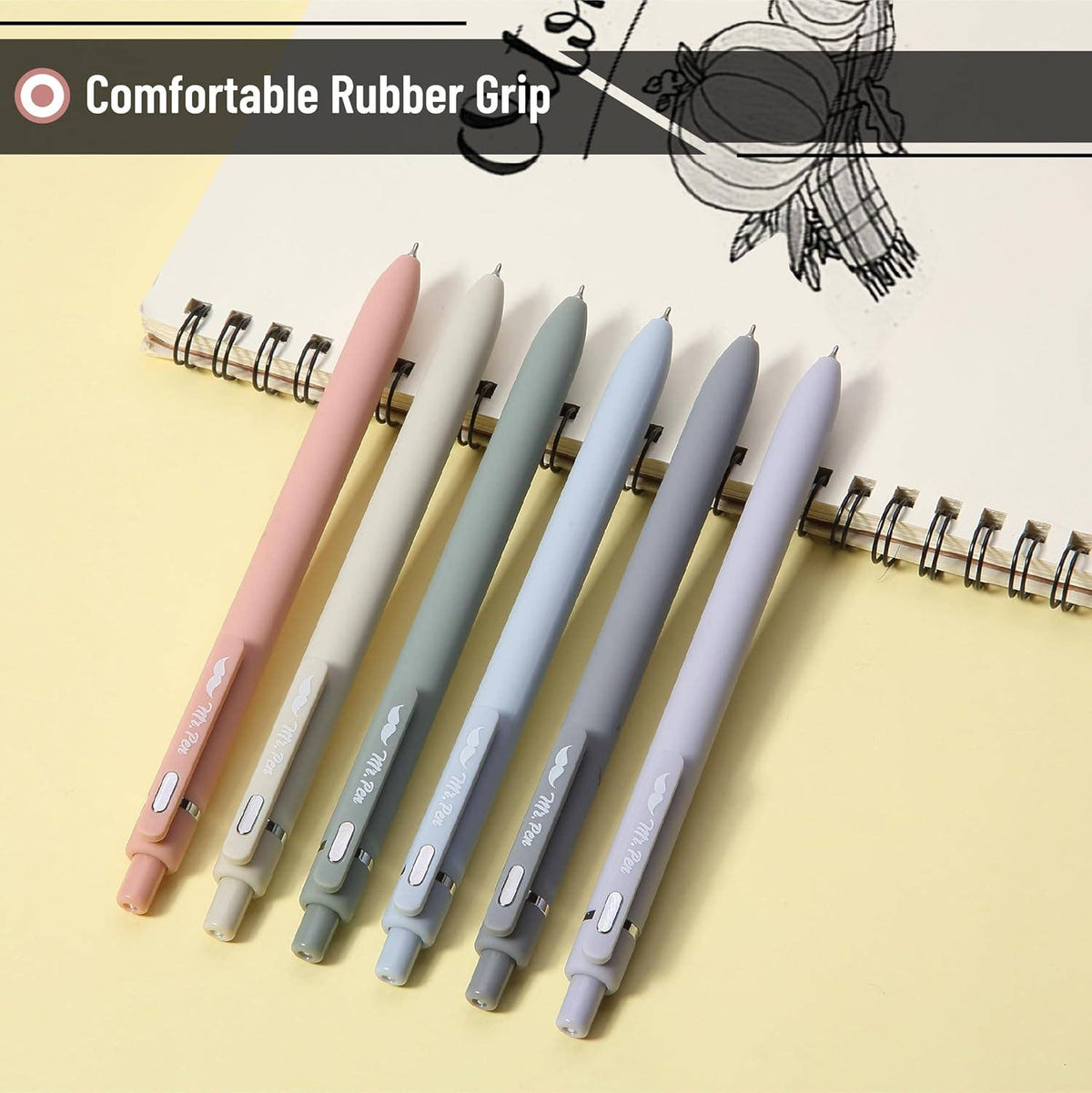 Retractable Gel Pens 6 Pack