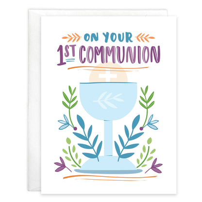 With Scripture Religious Greeting Card - 1st Communion