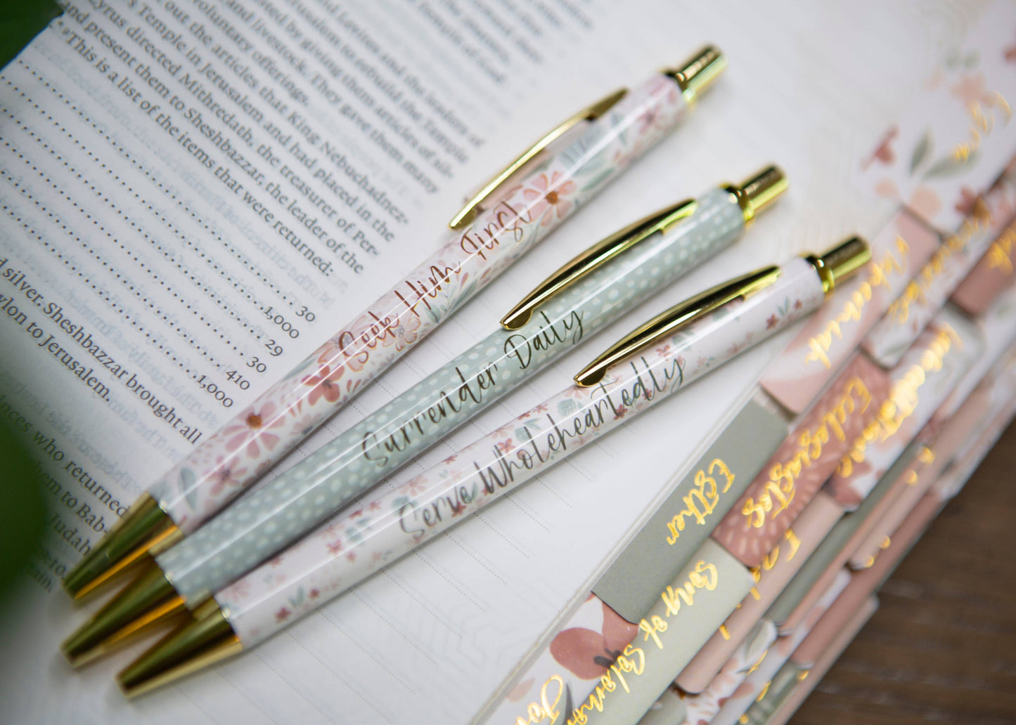 Floral Pens for Bible Study