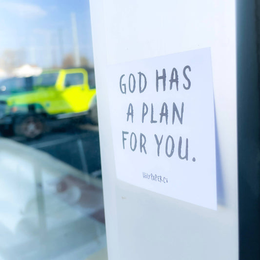 God Has a Plan For You Sticky Note Tracts