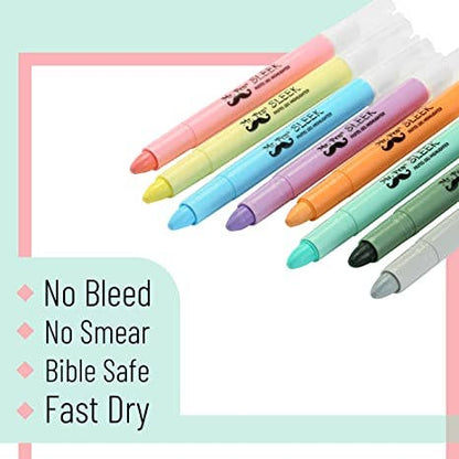 Gel Highlighters, No Bleed, 8 Pack