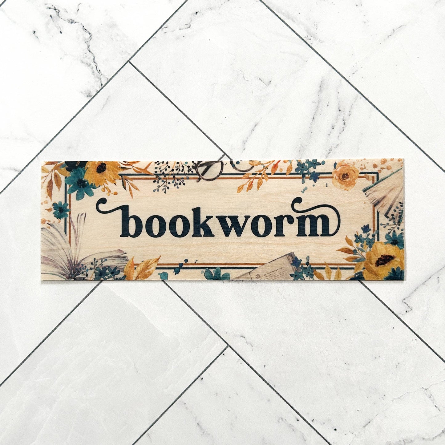 Bookworm Wooden Bookmark