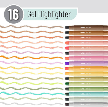 Mr. Pen Gel Highlighter Set - 16 Vibrant Colors