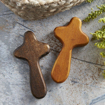 Handheld Cross - Dark Wood