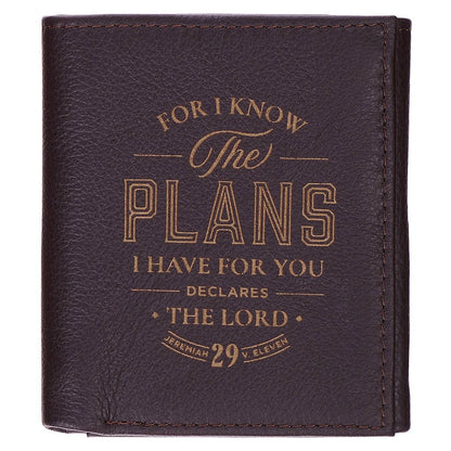 Wallet Leather Black I Know the Plans Jer. 29:11
