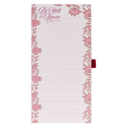 Magnetic Notepad w/pen Be Still Ps. 46:10