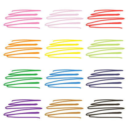 Tulip Fine-Tip Fabric Markers Rainbow 12 Pack