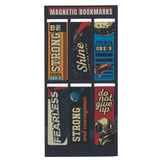 Magnetic Bookmark Set Be Strong Josh. 1:9