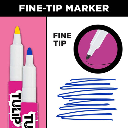 Tulip Fine-Tip Fabric Markers Rainbow 12 Pack