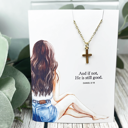 And If Not Cross Charm Necklace