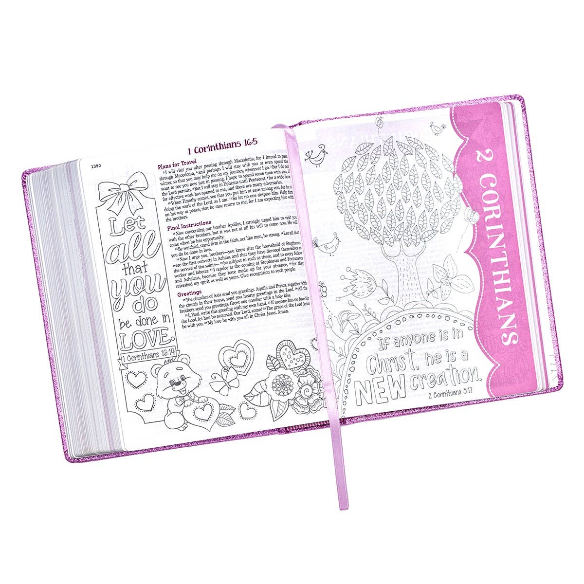 Purple Glitter My Creative Bible for Girls - an ESV Journali