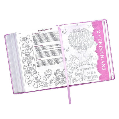 Purple Glitter My Creative Bible for Girls - an ESV Journali