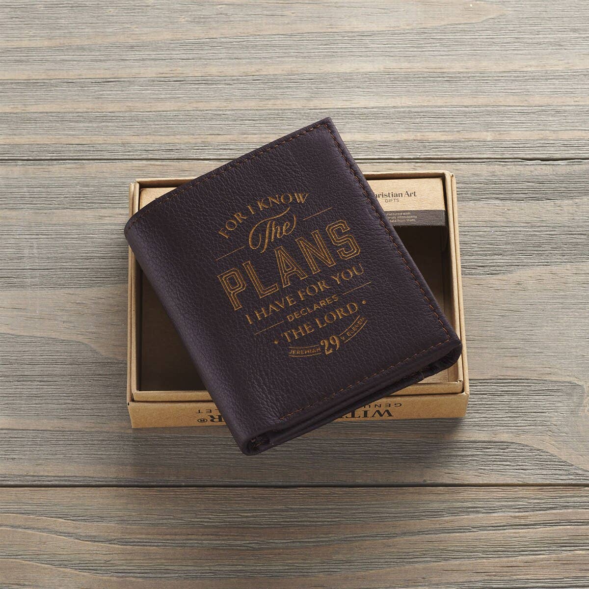 Wallet Leather Black I Know the Plans Jer. 29:11