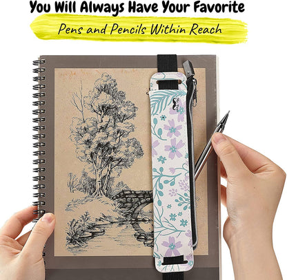 Adjustable Leather Pen Holder - 2 Pack