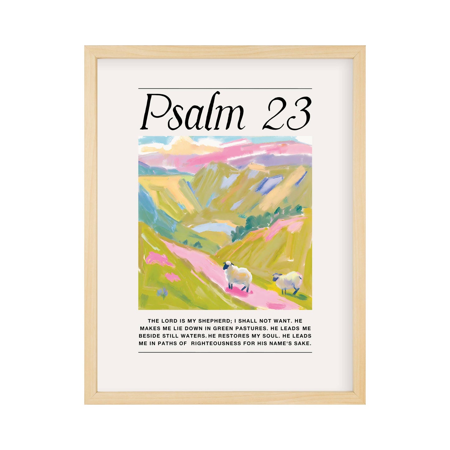 Faith Collection Wall Art Psalm 23 11x14