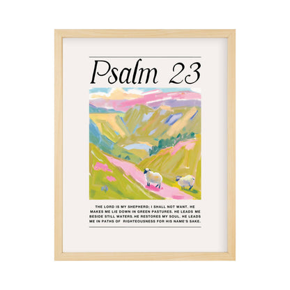 Faith Collection Wall Art Psalm 23 11x14
