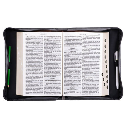 Bible Cover Classic Gray/Black Trust in the Lord Prov. 3:5