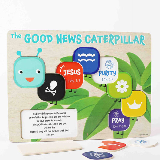 Wooden Puzzle - Chunky Pieces - Good News Caterpillar