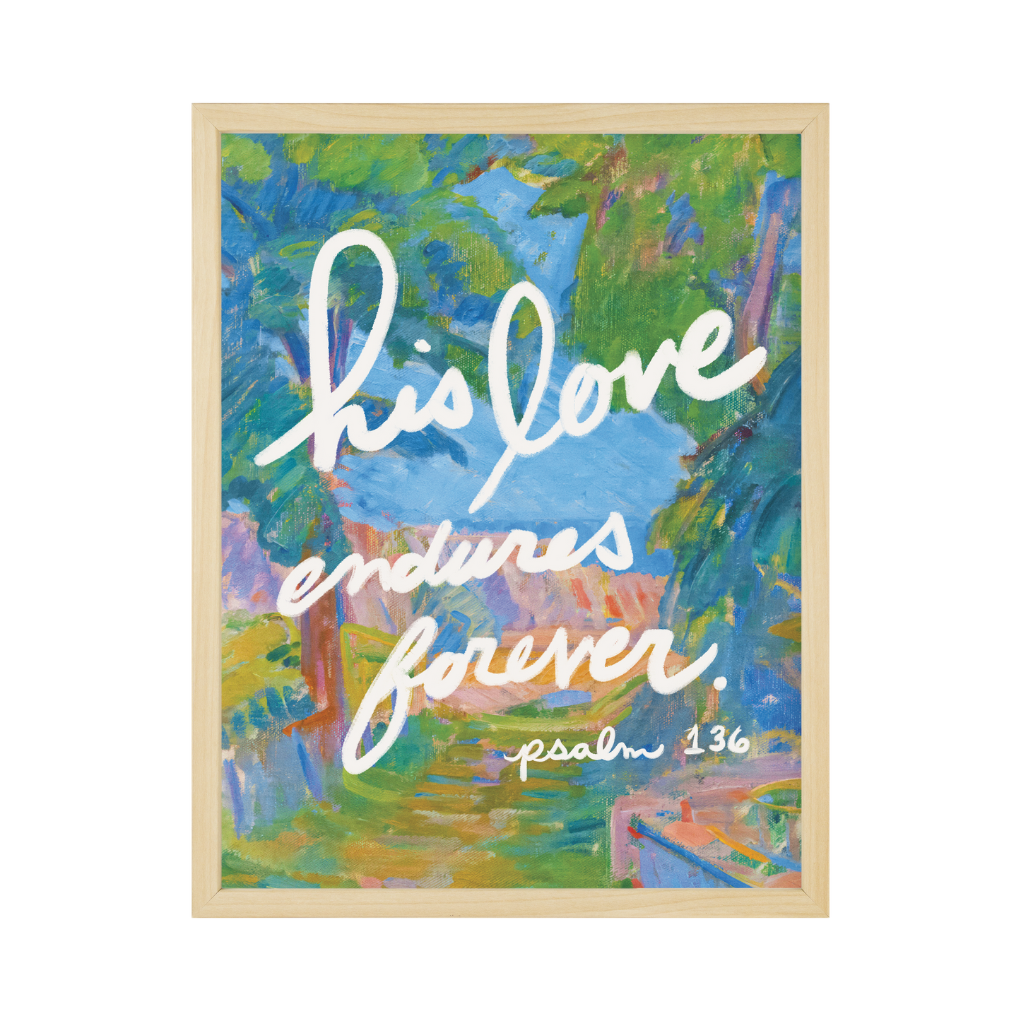 Faith Collection Wall Art His Love Endures 11x14