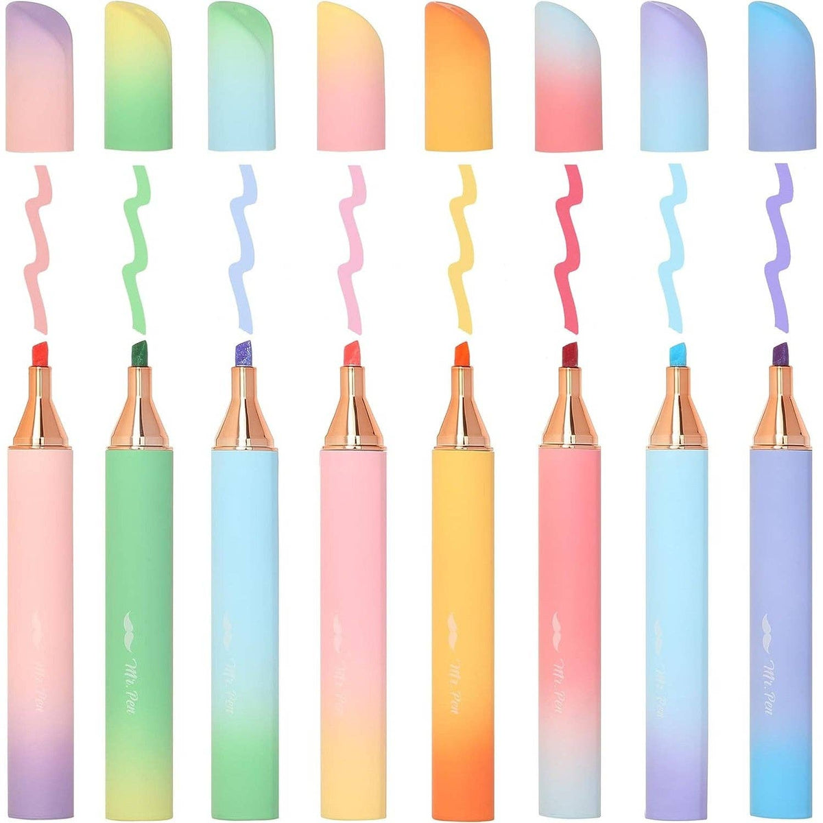 Mr. Pen- Glitter Highlighters, 8 Pack, Sunshine Colors