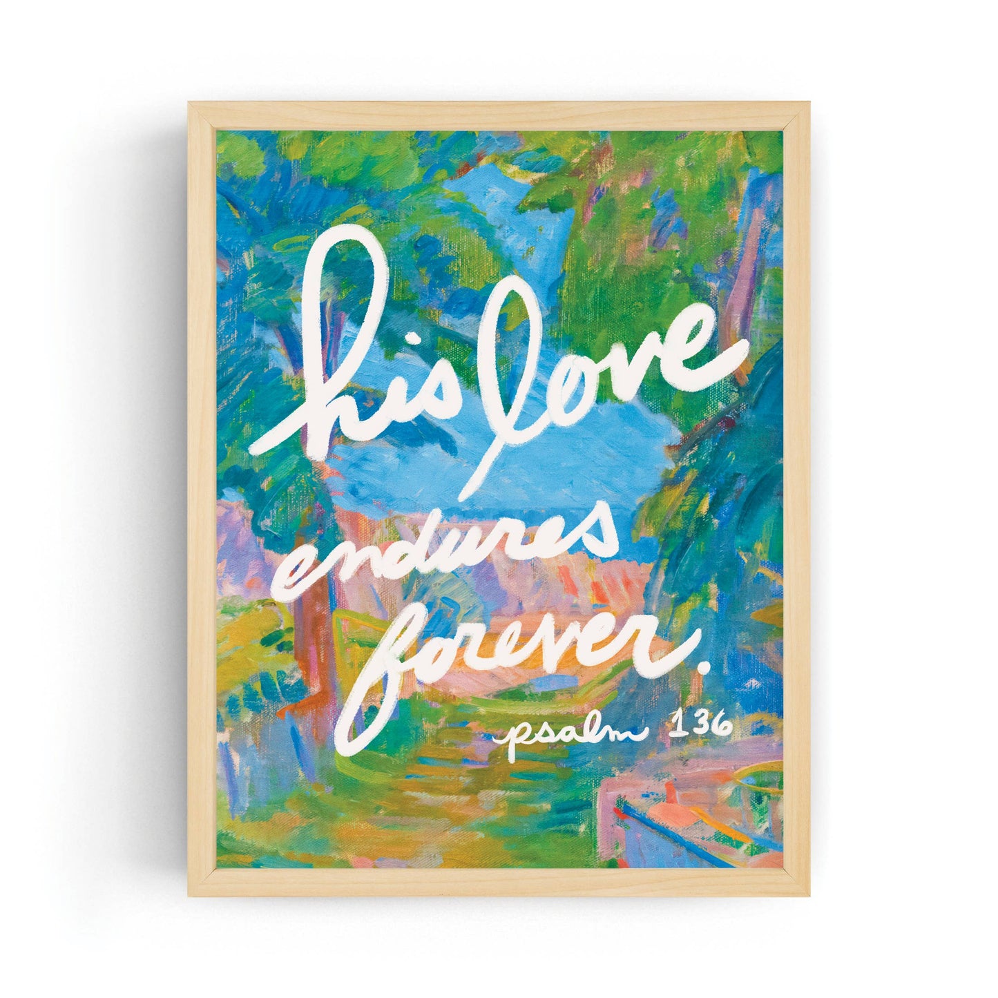 Faith Collection Wall Art His Love Endures 11x14