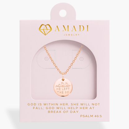 'He Left The 99' Necklace in Gold, Silver & Rose Gold