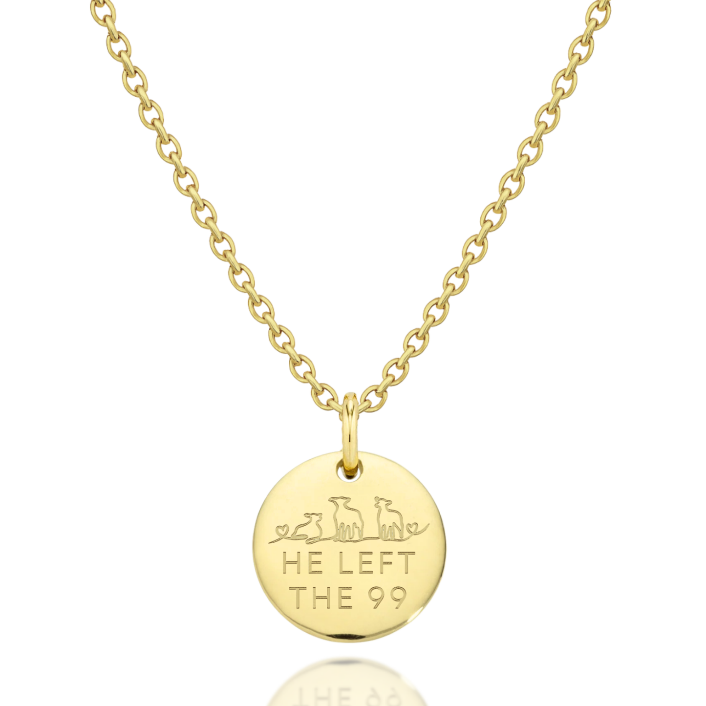 'He Left The 99' Necklace in Gold, Silver & Rose Gold