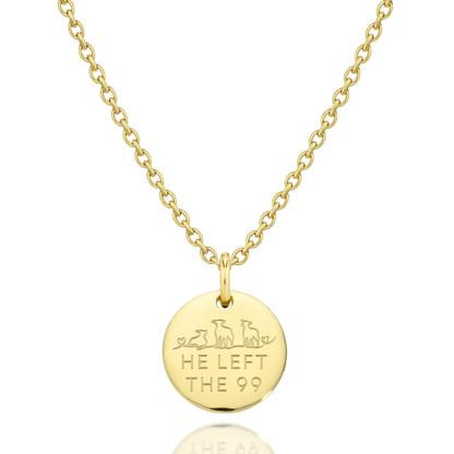 'He Left The 99' Necklace in Gold, Silver & Rose Gold