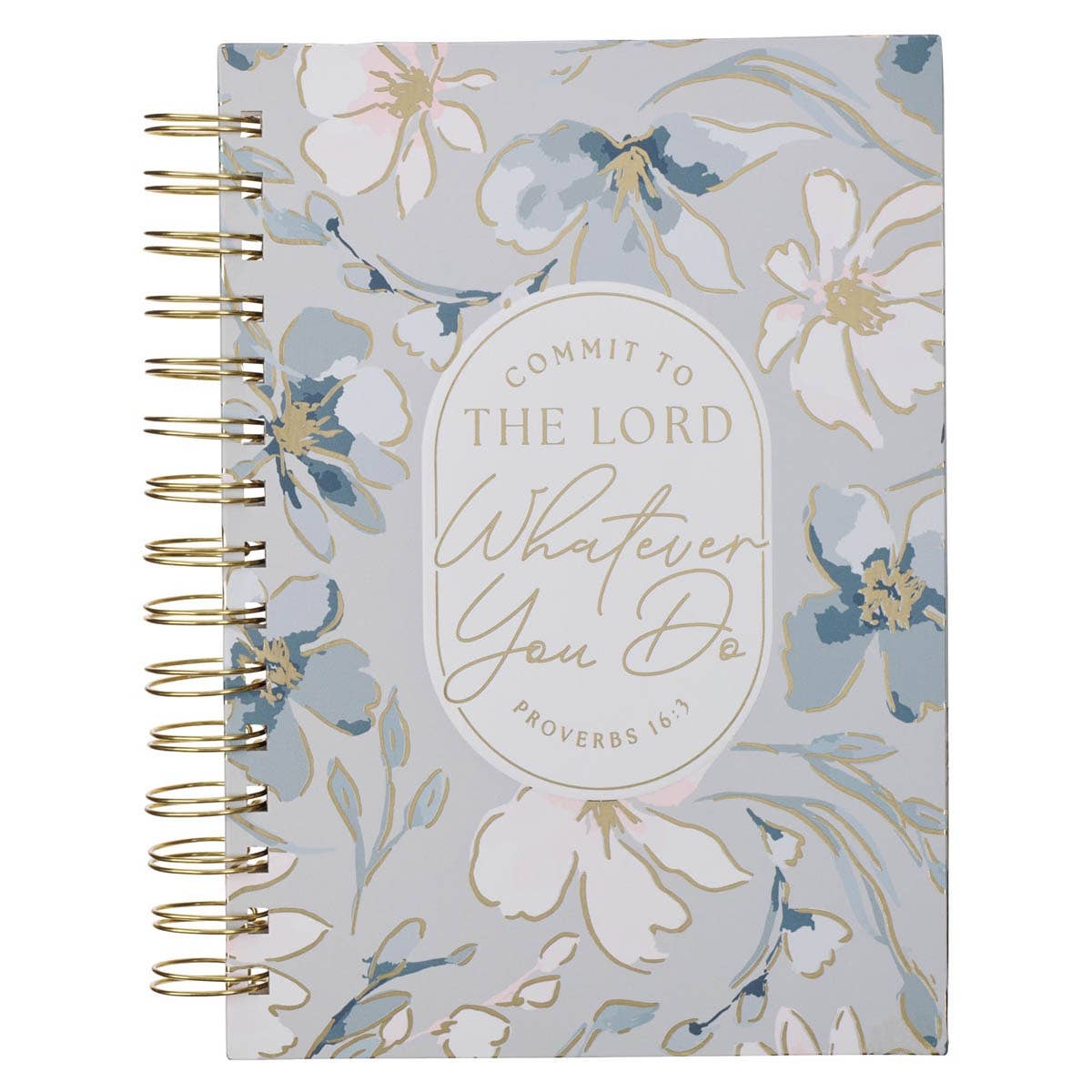 Journal Wirebound Floral Commit to the Lord Prov. 16:3