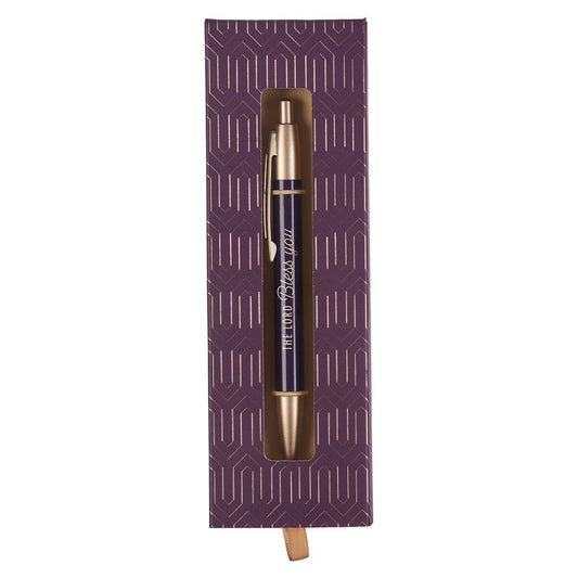 Pen in Gift Box Bless You & Keep You Purple Num. 6:24-26