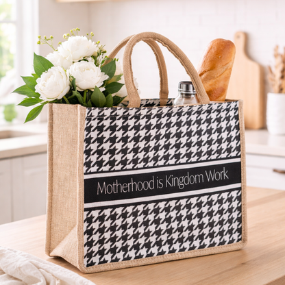Tote Canvas Motherhood Is Kingdom Work