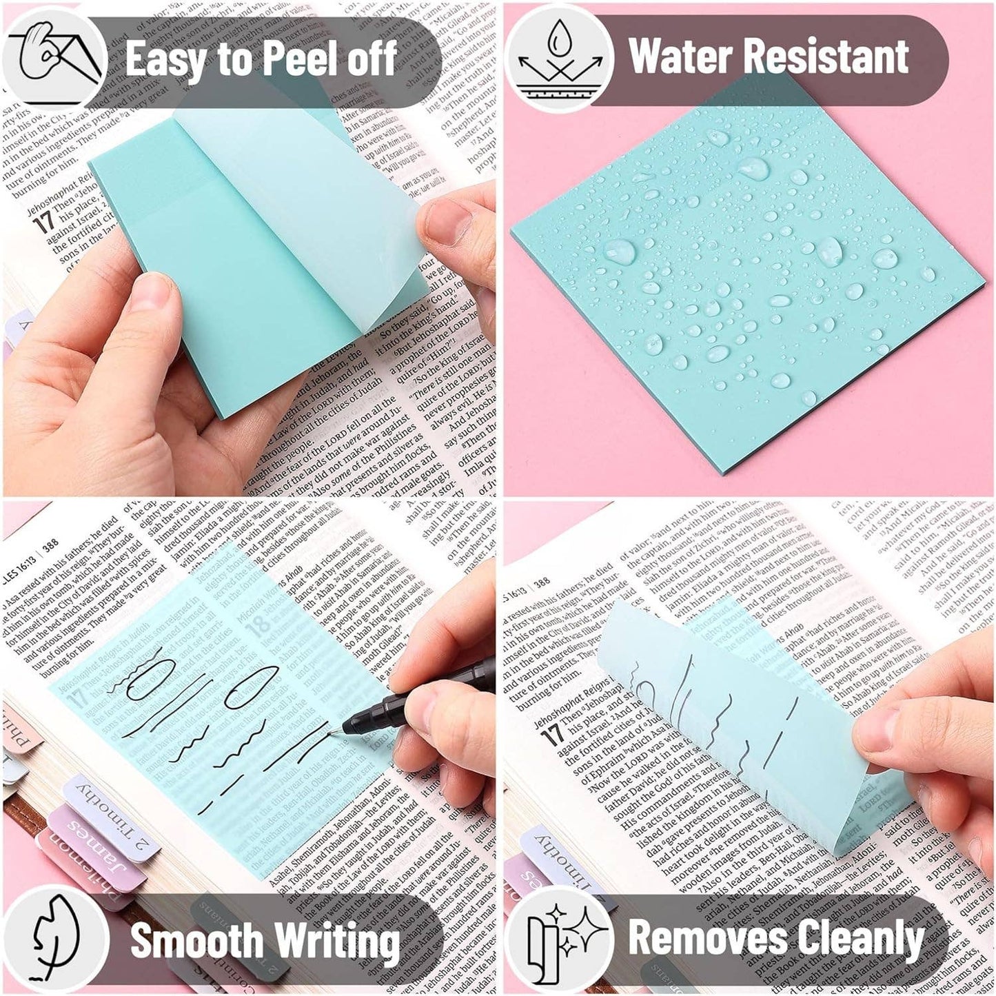 Mr. Pen Transparent Sticky Notes - 3x3 Size