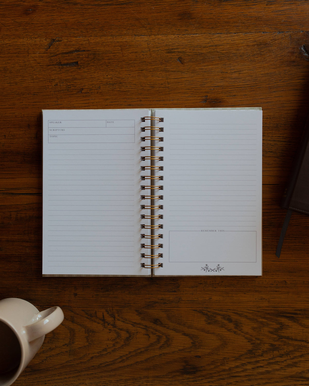 Sermon Notes Journal Pale Stripes